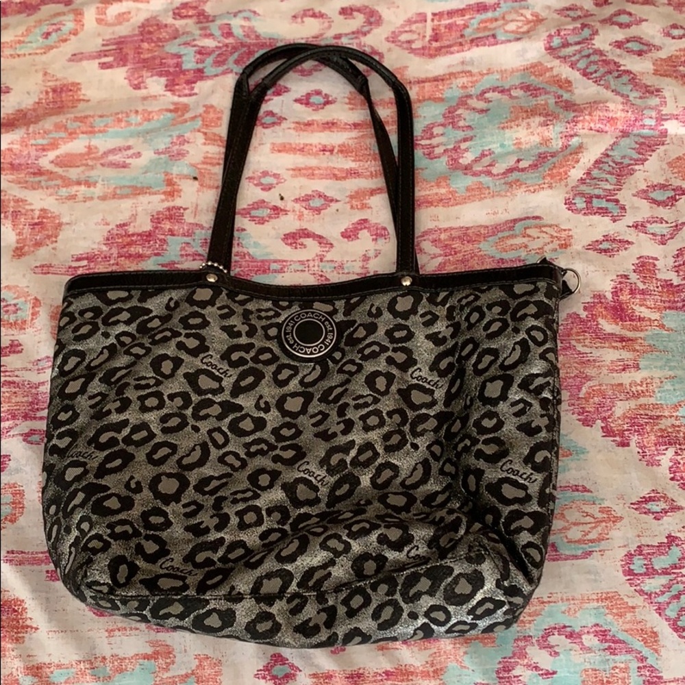 Real Coach leopard print bag